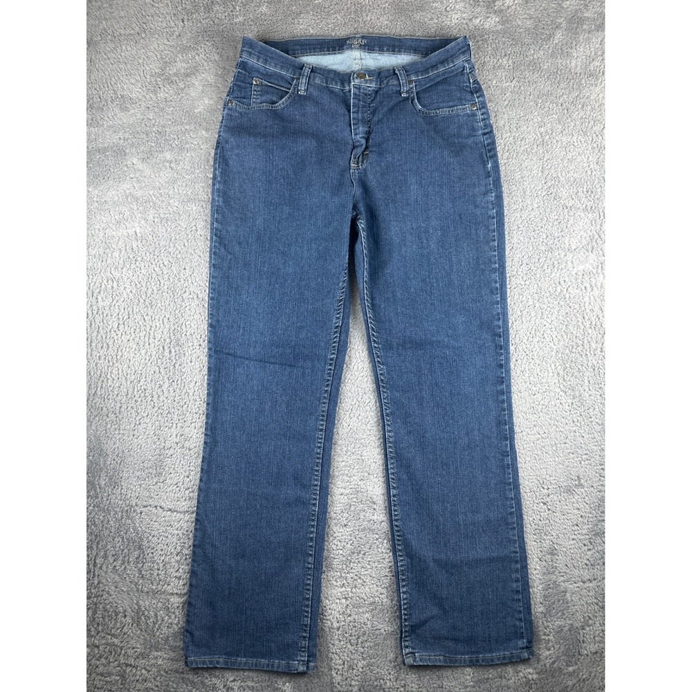 Riders by Lee Jeans Womens 16M Blue Dark Wash‎ Straight Leg Stretch Mid Rise
